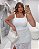 Conjunto Cropped e Saia Midi Tela Off white Quality Moda Plus Size Milliossi Verão loja - Imagem 2