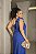 Vestido Ombro Único e Fenda Azul Quality Moda Plus Size Milliossi Verão loja - Imagem 5