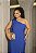 Vestido Ombro Único e Fenda Azul Quality Moda Plus Size Milliossi Verão loja - Imagem 2