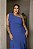 Vestido Ombro Único e Fenda Azul Quality Moda Plus Size Milliossi Verão loja - Imagem 3