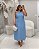 Vestido Midi Azul Serenity Frente Única com Fendas Quality Moda Plus Size Milliossi Verão loja - Imagem 1