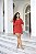 Trijunto Camisa Cropped e Saia Short Vermelho Quality Moda Plus Size Divas Verão loja - Imagem 1