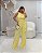 Conjunto Amarelo Blusa Assimétrica com Faixa e Calça Pantalona Quality Moda Plus Size Divas Verão loja - Imagem 2