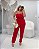 Conjunto Top e Calça Fivela Vermelho Quality Moda Plus Size Divas Verão loja - Imagem 1