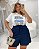 T-Shirt Santorini Off White Quality Moda Plus Size Alto qbl - Imagem 1