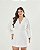 Vestido Macaquinho Off White Moda Plus Size Alto qbl - Imagem 4
