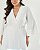 Vestido Macaquinho Off White Moda Plus Size Alto qbl - Imagem 2