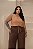 Calça Detalhes no Cós Ocre Quality Moda Plus Size dvs Alto - Imagem 2