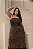 Vestido Tule Drapeado Animal Print Caramelo Quality Moda Plus Size dvs Alto - Imagem 3