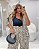 Kimono Midi Animal Print Bege Quality Moda Plus Size Alto mlj - Imagem 1
