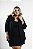 Camisa ML Preta Quality Moda Plus Size Alto mlj - Imagem 3