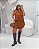 Vestido Macaquinho Marrom Quality Moda Plus Size Alto mlj - Imagem 1
