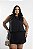 Vestido Macaquinho Preto Quality Moda Plus Size Alto mlj - Imagem 2