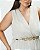 Vestido Midi Workwear Areia Moda Plus Size Alto qbl - Imagem 3