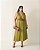 Vestido Midi Workwear Verde Moda Plus Size Alto qbl - Imagem 3