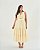 Vestido Midi Listrado Amarelo Quality Moda Plus Size qbl - Imagem 3