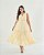 Vestido Midi Listrado Amarelo Quality Moda Plus Size qbl - Imagem 1