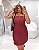 Vestido Curto Lapelas Alças Largas Marrom Quality Moda Plus Size rml Outono loja - Imagem 2