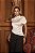 Blusa Assimétrica Drapeada Pérola Quality Moda Plus Size dvs Outono loja - Imagem 3