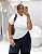 Blusa Assimétrica Drapeada Pérola Quality Moda Plus Size dvs Outono loja - Imagem 1
