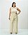 Conjunto Blusa Assimétrica e Pantalona Bege Quality Moda Plus Size Outono qbl - Imagem 1