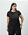 Blusa Canelada com Aplique Preta Quality Moda Plus Size Outono qbl - Imagem 1