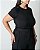 Blusa Canelada com Aplique Preta Quality Moda Plus Size Outono qbl - Imagem 2
