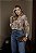 Blusa Manga Longa Estampada Marrom Quality Moda Plus Size dvs Outono - Imagem 1