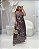 Vestido Longo Flor da Noite Marrom Quality Moda Plus Size dub outono loja - Imagem 1