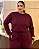 Conjunto Blusa ML e Calça Comfy Tricot Leve Bordo Quality Moda Plus Size Outono mca loja - Imagem 2