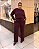 Conjunto Blusa ML e Calça Comfy Tricot Leve Bordo Quality Moda Plus Size Outono mca loja - Imagem 4