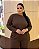 Conjunto Blusa ML e Calça Comfy Tricot Leve Marrom Quality Moda Plus Size Outono mca loja - Imagem 3