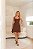 Vestido Curto Alça Dupla Marrom Quality Moda Plus Size rml Outono Loja - Imagem 3