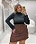Blusa Manga Longa Preta Segunda Pele Quality Moda Plus Size rml Outono Loja aura - Imagem 1