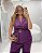 Conjunto Colete Estilo Trench Coat com Calça Purple Quality Moda Plus Size dvs Outono Preview - Imagem 2
