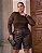 Bermuda Couro Marrom Quality Moda Plus Size Outono mca loja - Imagem 2