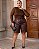 Bermuda Couro Marrom Quality Moda Plus Size Outono mca loja - Imagem 1