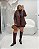 Conjunto Blazer e Saia Short Alfaiataria Marrom Quality Moda Plus Size rml Outono Preview - Imagem 1