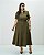 Vestido Midi Utilitário Verde Quality Moda Plus Size Outono qbl Outono Preview - Imagem 1