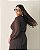 Macacão com Franzido na Gola Marrom Quality Moda Plus Size Outono qbl Outono Preview - Imagem 2