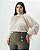 Blusa ML Raglan Fluída Areia Quality Moda Plus Size Outono qbl Outono Preview - Imagem 1