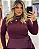 Blusa Manga longa Segunda Pele Vinho Quality Moda Plus Size mca Loja - Imagem 1
