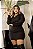 Conjunto Camisa e Saia Short Risca de Giz Preto Quality Moda Plus Size rml Outono Preview - Imagem 2