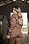 Conjunto Jaqueta e Calça Sarja Marrom Quality Moda Plus Size mlj outono Preview - Imagem 2