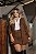 Conjunto Blazer e Saia Short Linho Marrom Quality Moda Plus Size mlj outono Preview - Imagem 4