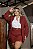 Conjunto Blazer e Saia Short Linho Vinho Quality Moda Plus Size mlj outono Preview - Imagem 4