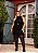 Vestido Curto Tubinho Preto com Cinto Quality Moda Plus Size Preview rml - Imagem 2