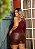 Shorts Couro Eco Marrom Plus Size Barra Italiana Quality Moda Plus Size Preview rml - Imagem 5