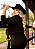 Conjunto Casaqueto e Saia Short Suede Preto com Franja Quality Moda Plus Size Preview rml - Imagem 5