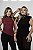 Blusa Assimétrica Muscle Tee Marsala Quality Moda Plus Size Preview mlj - Imagem 2